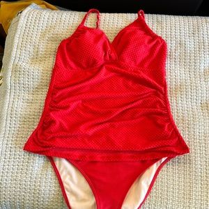 Tankini.  Crown & Ivy top size large bottoms true Craft size XL.